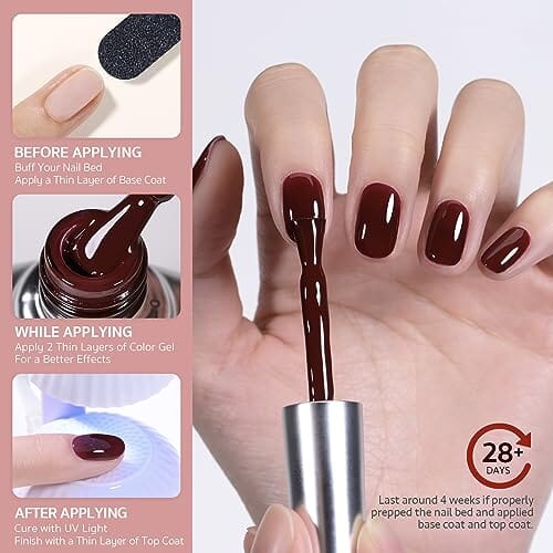 GAOY GAOY Red Gel Nail Polish