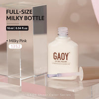 Thumbnail for GAOY GAOY Sheer Light Pink Gel Nail Polish, 16ml Jelly Milky White Peach Translucent Color 1352 UV Light Cure Gel Polish for Nail Art DIY Manicure and Pedicure at Home