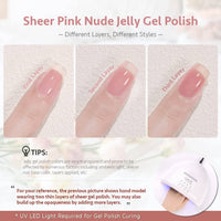 Thumbnail for GAOY Jelly Nude Pink | Gel Nail Polish | GAOY