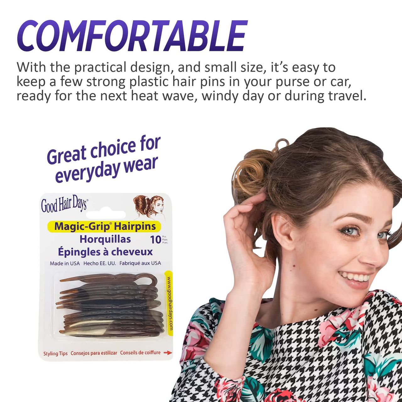 Good Hair Days Magic Grip Hair Pins - Good Hair Days | 10 Pc