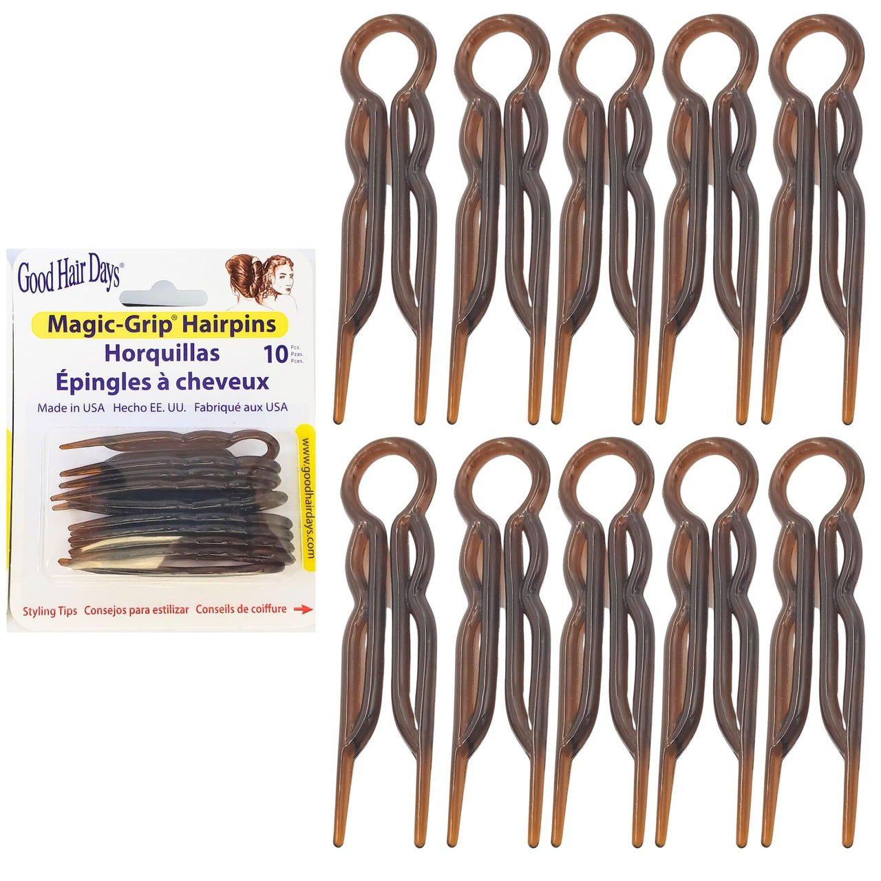 Good Hair Days Magic Grip Hair Pins - Good Hair Days | 10 Pc