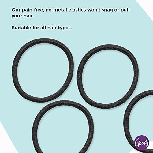 GOODY GOODY Womens Ouchless Braided Elastics, Black, 30 Count