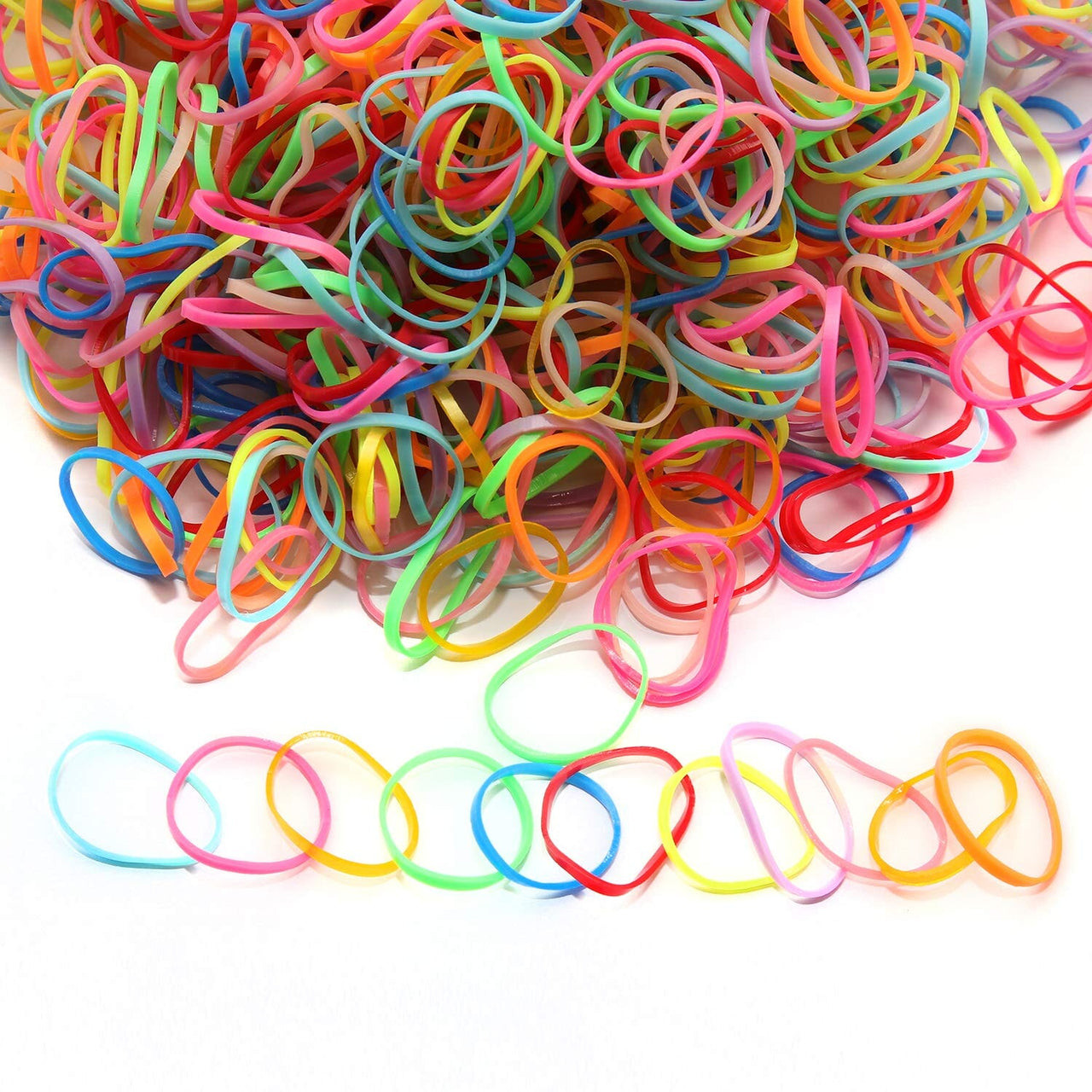 HOYOLS HOYOLS Baby Hair Ties Hair Rubber Bands for Toddler Infants Kids Girls Thin Small Hair Elastics TPU 1500 Piece Pack