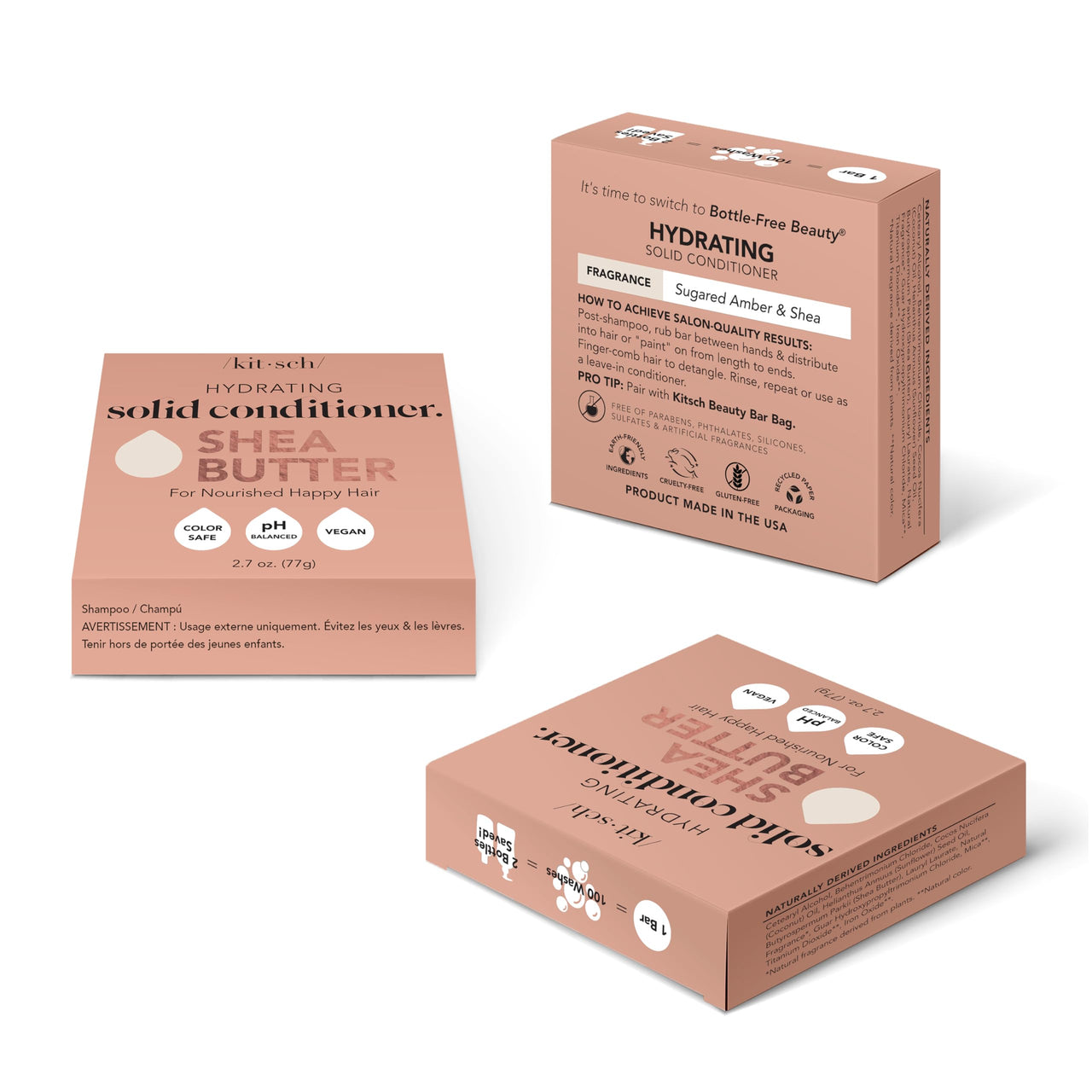 Kitsch Beauty Shea Butter Kitsch Shea Butter Conditioner Bar for Hair Hydration | Nourishing Hair Mask