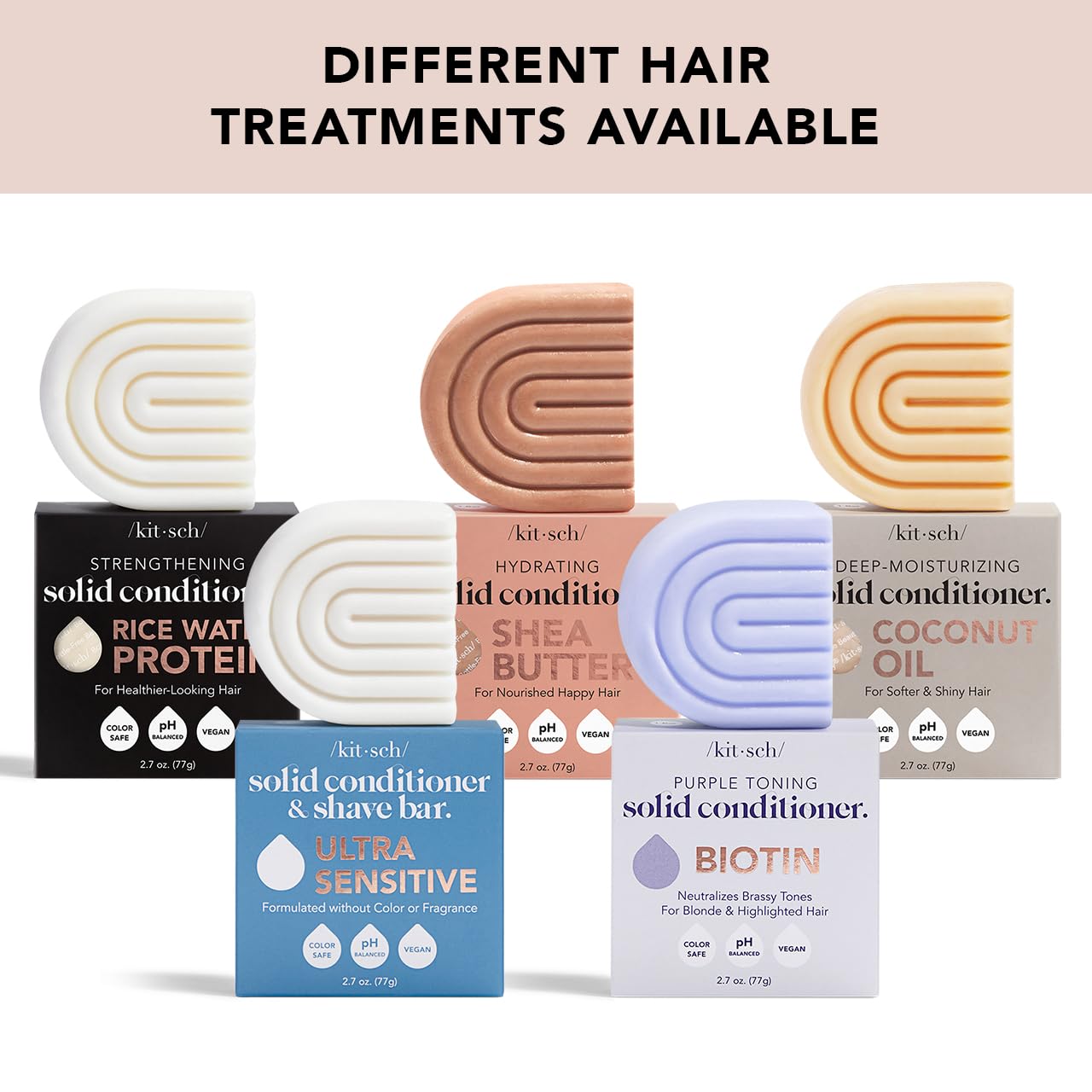 Kitsch Beauty Shea Butter Kitsch Shea Butter Conditioner Bar for Hair Hydration | Nourishing Hair Mask