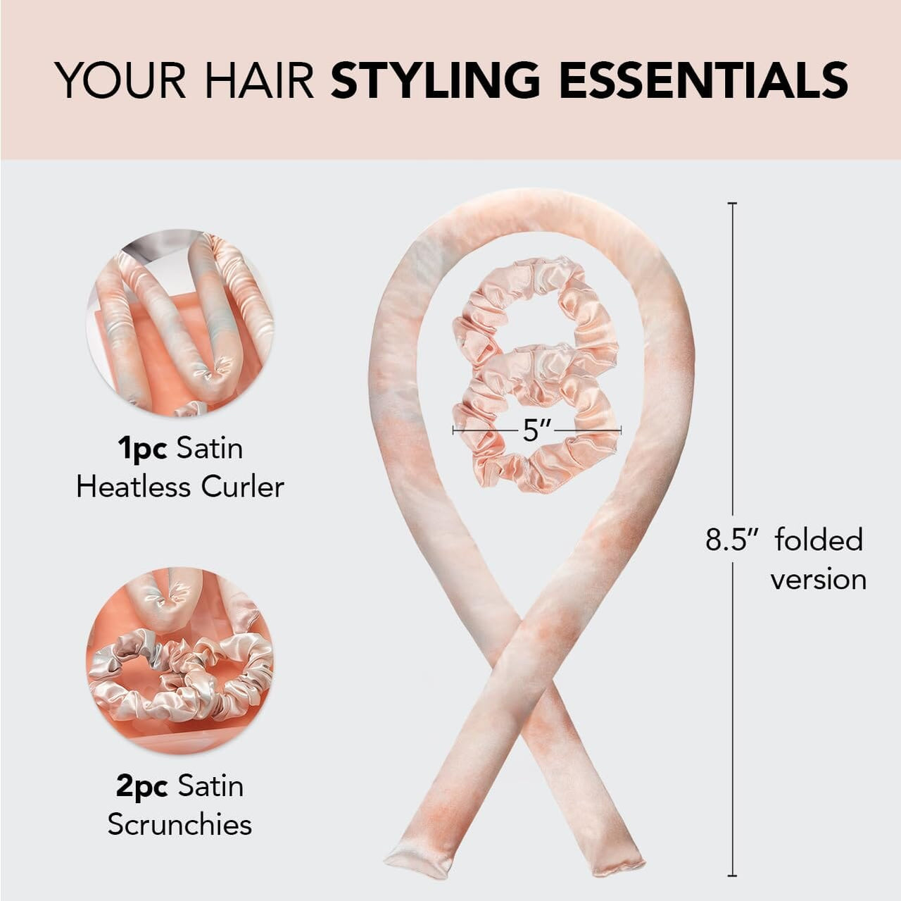 Kitsch Kitsch Satin Heatless Curling Set - Hair Rollers for Heatless Curls
