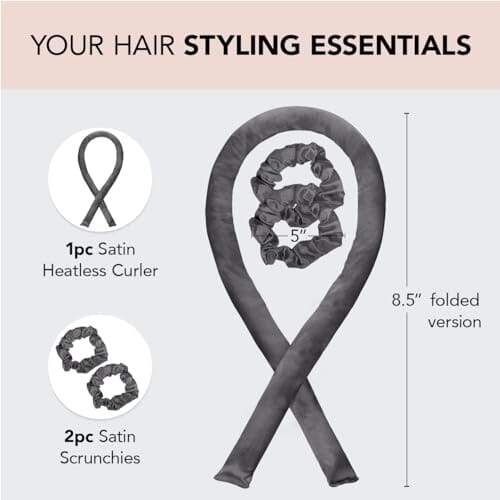 Kitsch Kitsch Satin Heatless Curling Set - Hair Rollers for Heatless Curls