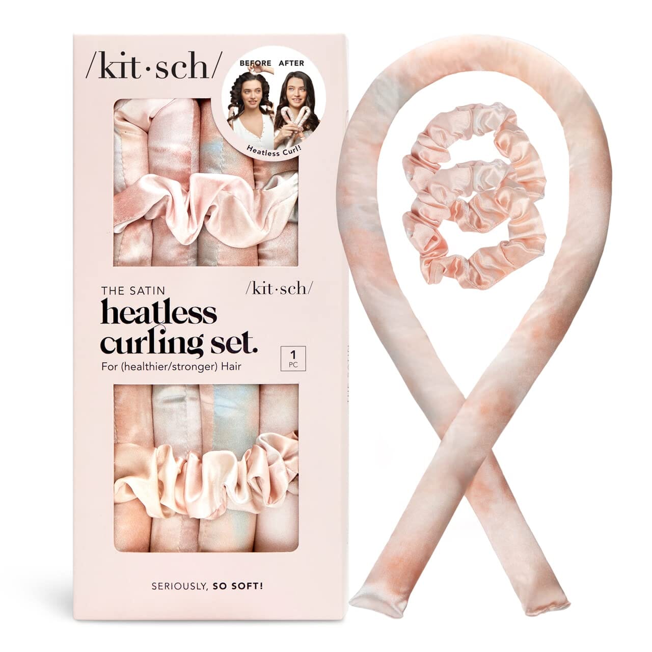 Kitsch Kitsch Satin Heatless Curling Set - Hair Rollers for Heatless Curls