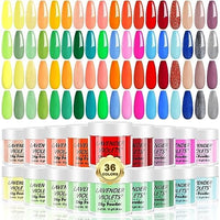Thumbnail for Lavender Violets Lavender Violets 36 Colors Dip Nails Powder Starter Kit | Bright Colours
