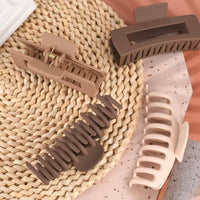 Thumbnail for LuSeren LuSeren Hair Clips for Women 4.3 Inch Large Hair Claw Clips for Women Thin Thick Curly Hair, Big Matte Banana Clips,Strong Hold jaw clips,Neutral Colors