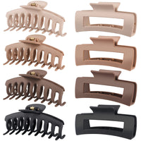 Thumbnail for LuSeren LuSeren Hair Clips for Women 4.3 Inch Large Hair Claw Clips for Women Thin Thick Curly Hair, Big Matte Banana Clips,Strong Hold jaw clips,Neutral Colors