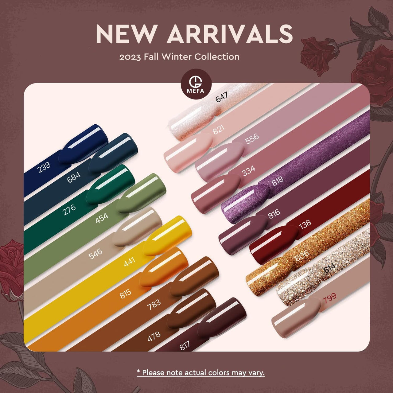 MEFA MEFA -20 Colors Gel Nail Polish Kit | Glossy Matte Top Base + Coat