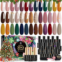 Thumbnail for MEFA MEFA -20 Colors Gel Nail Polish Kit | Glossy Matte Top Base + Coat