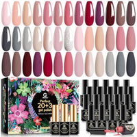 Thumbnail for MEFA Nude-Pink Collection | 20 Colours | MEFA |  23 Pcs Gel Nail Polish Kit