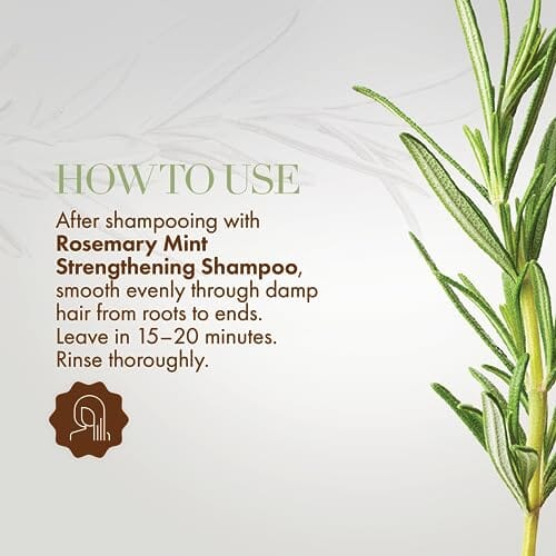 Mielle Organics 12 Oz Mielle Organics Rosemary Mint Strengthening Hair Masque, Essential Oil & Biotin Deep Treatment, Miracle Repair for Dry, Damaged, & Frizzy Hair, 12 Ounces