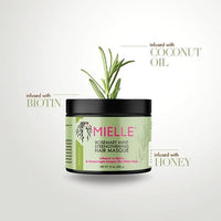 Thumbnail for Mielle Organics 12 Oz Mielle Organics Rosemary Mint Strengthening Hair Masque, Essential Oil & Biotin Deep Treatment, Miracle Repair for Dry, Damaged, & Frizzy Hair, 12 Ounces