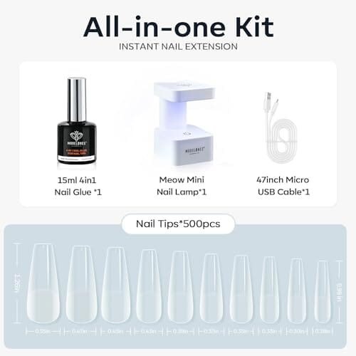 modelones False Nails Nail Kit inc. UV Lamp Modelones Gel X Nail Kit