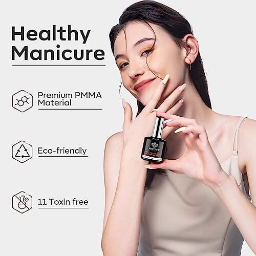 modelones Modelones Nail Tips and Glue Gel Kit | 500Pcs Half Matte | Medium Coffin