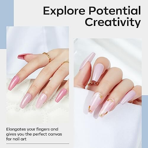 modelones Modelones Nail Tips and Glue Gel Kit | 500Pcs Half Matte | Medium Coffin
