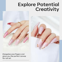 Thumbnail for modelones Modelones Nail Tips and Glue Gel Kit | 500Pcs Half Matte | Medium Coffin