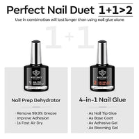 Thumbnail for modelones Modelones Nail Tips and Glue Gel Kit | 500Pcs Half Matte | Medium Coffin
