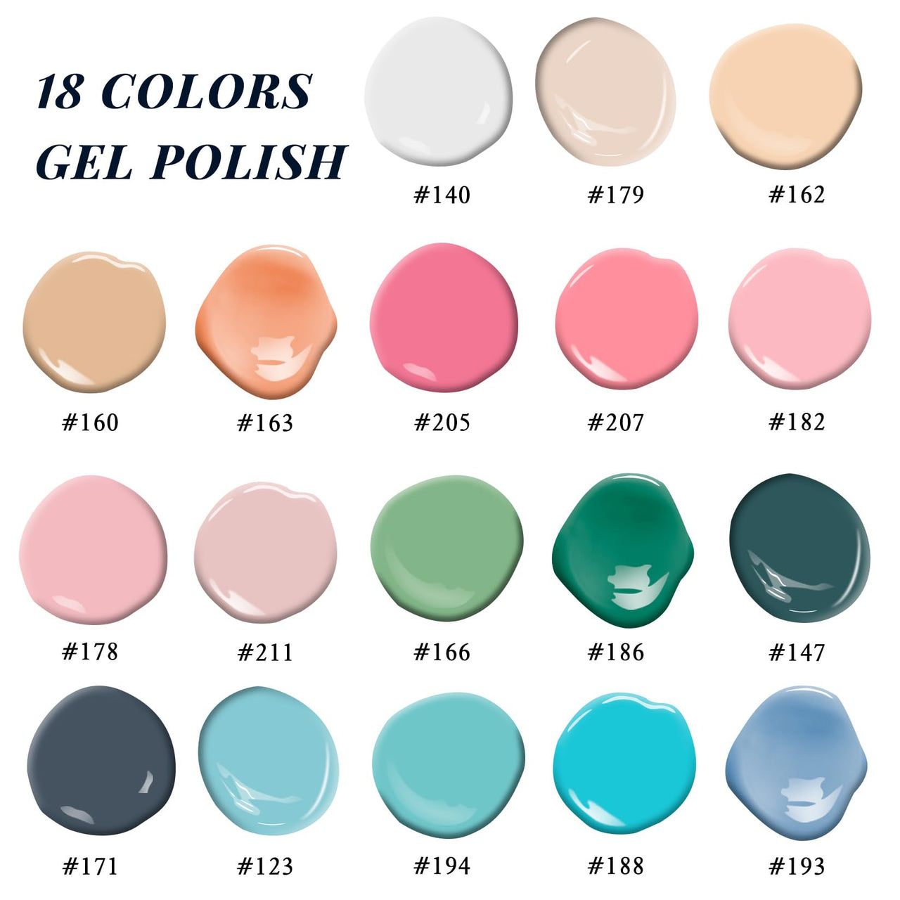 VANREESA Beauty VANREESA 18 Colors Gel Nail Polish Kit | 38 Pcs Set